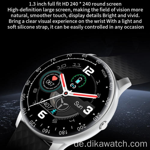 H30 Smartwatch Diy Watchface Full Touch Fitness Tracker